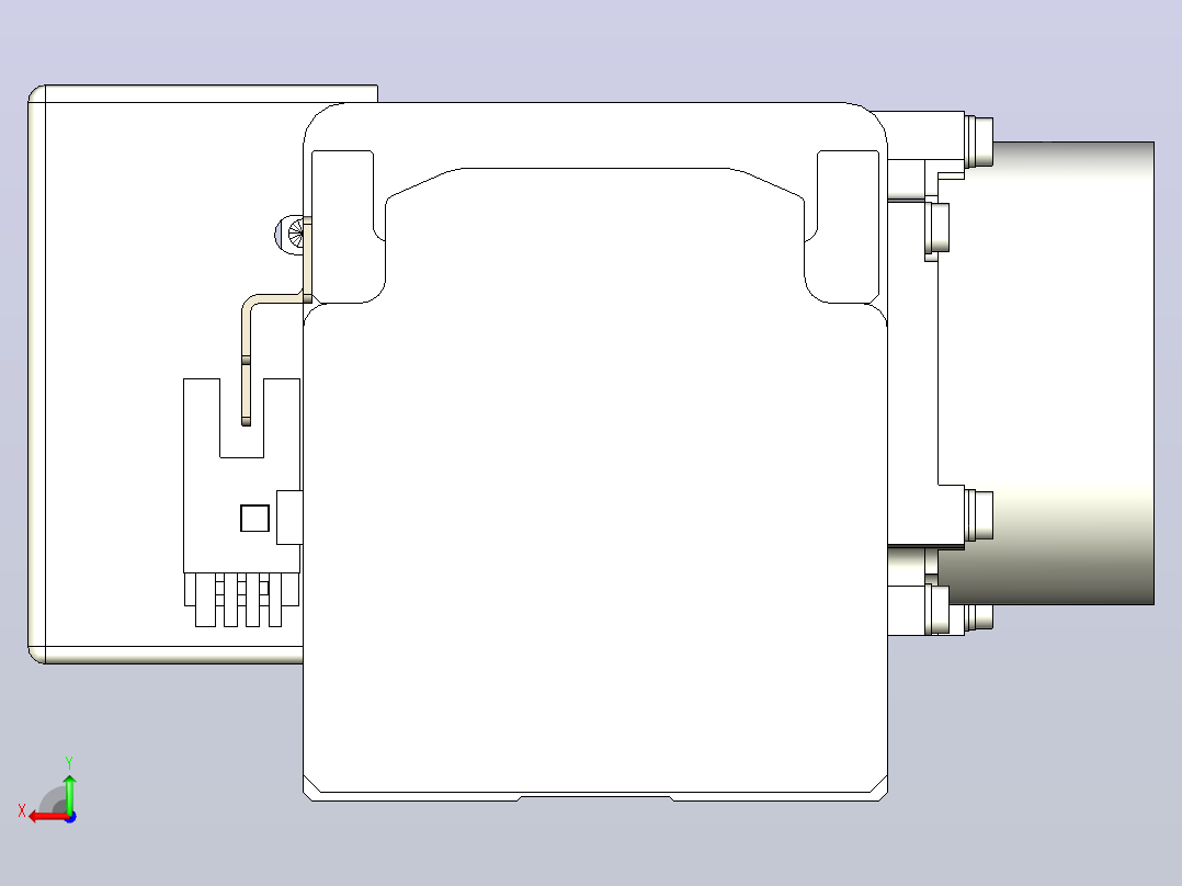 皮带直线轴半封闭可选导轨TPA-HNB-65S-90-L450-MR-Y-P10-N3后视图
