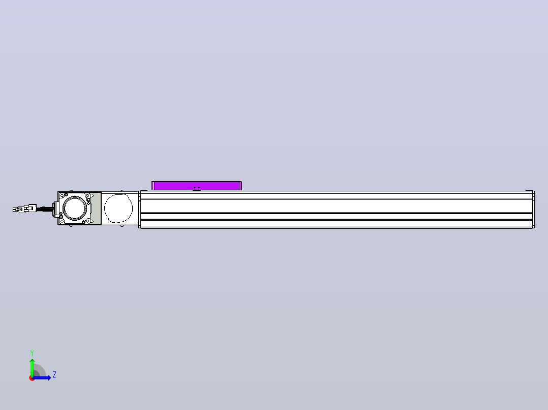 BC13H全密封同步带滑台[BC13H-L45-S500-R-P40-D3]左视图