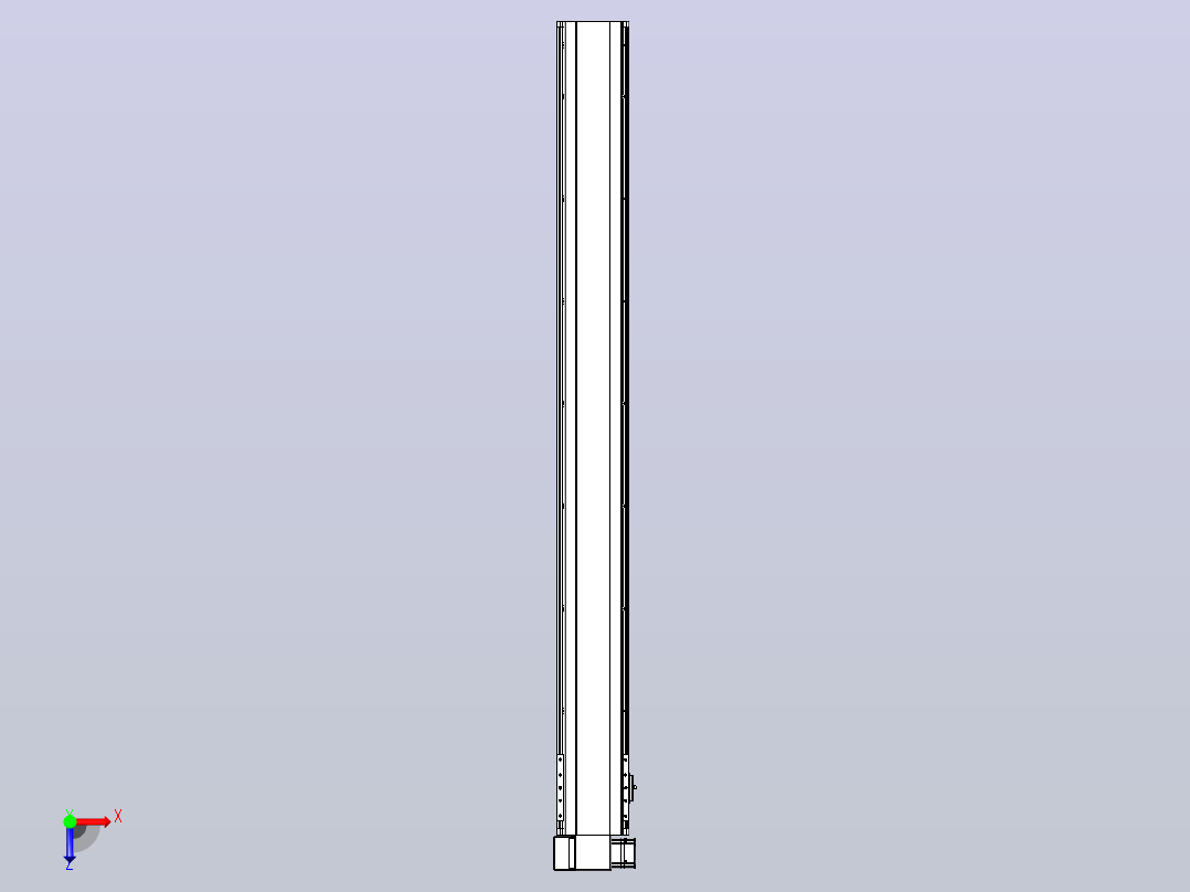 皮带直线轴半封闭可选导轨TPA-HNB-140D-120-L1350-LP-C-P40-N3俯视图