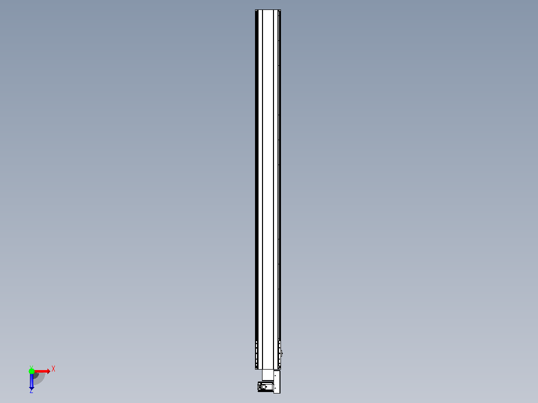 皮带直线轴半封闭可选导轨TPA-HNB-202D-140-L2550-MR-Y-P75-N3俯视图