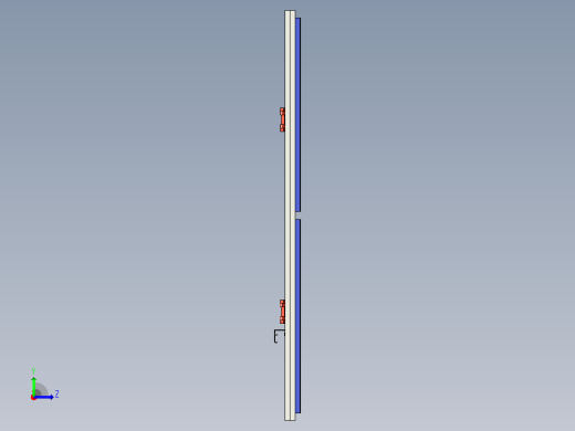 低型太阳能跟踪器3D数模图纸 STEP格式左视缩略图
