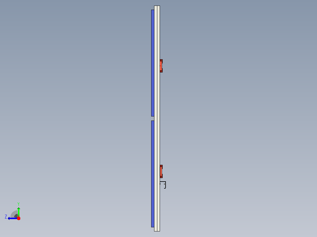 低型太阳能跟踪器3D数模图纸 STEP格式右视图