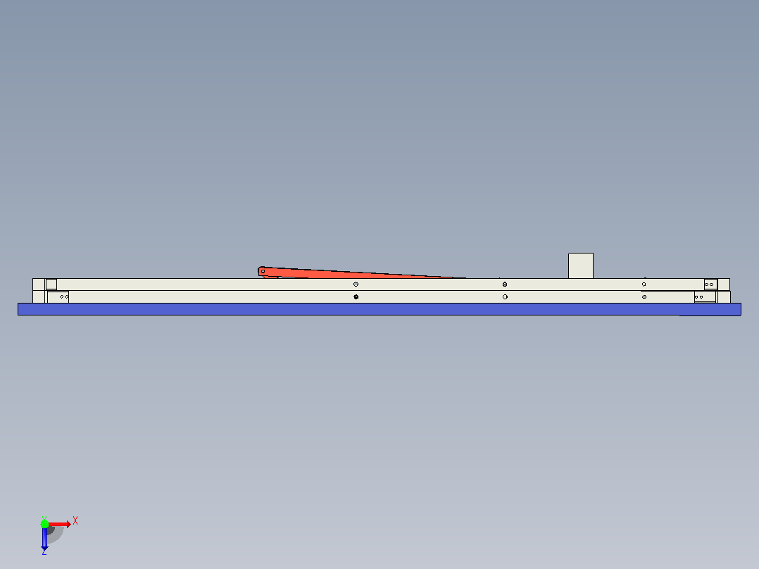 低型太阳能跟踪器3D数模图纸 STEP格式俯视图