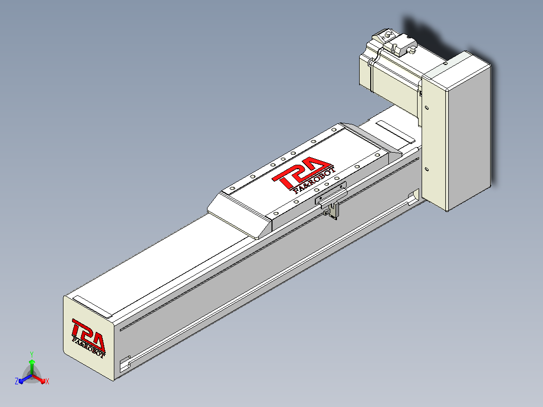 伺服电机集成皮带传动直线执行器TPA-OCB-100-192-L150-LU-P75-N3主视图