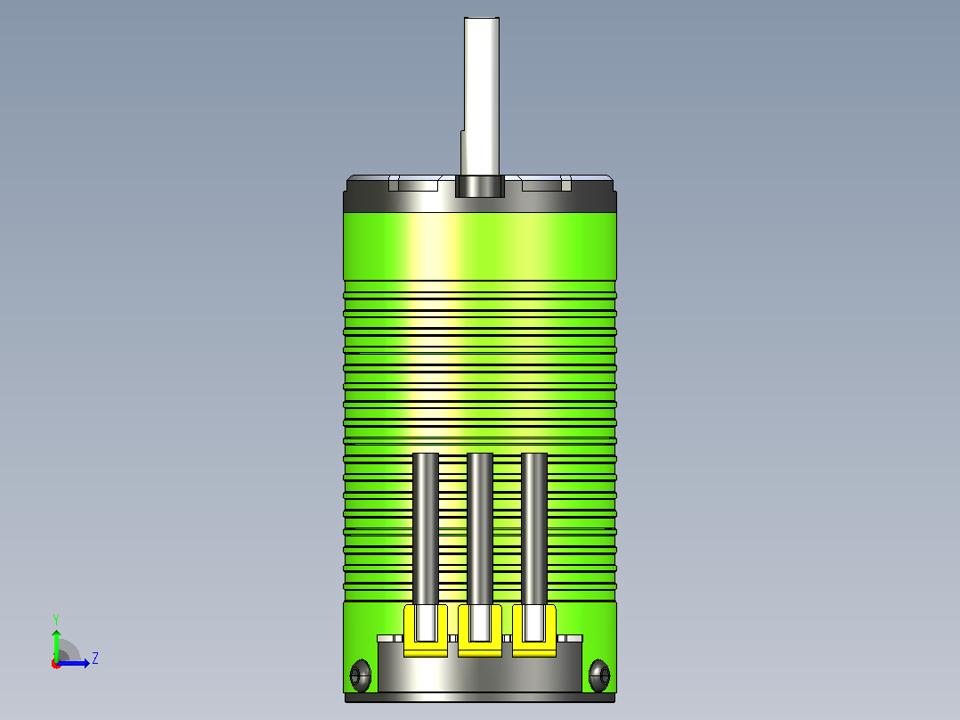 1415 1Y传感器无刷电机- 2400KV - 5MM轴左视图