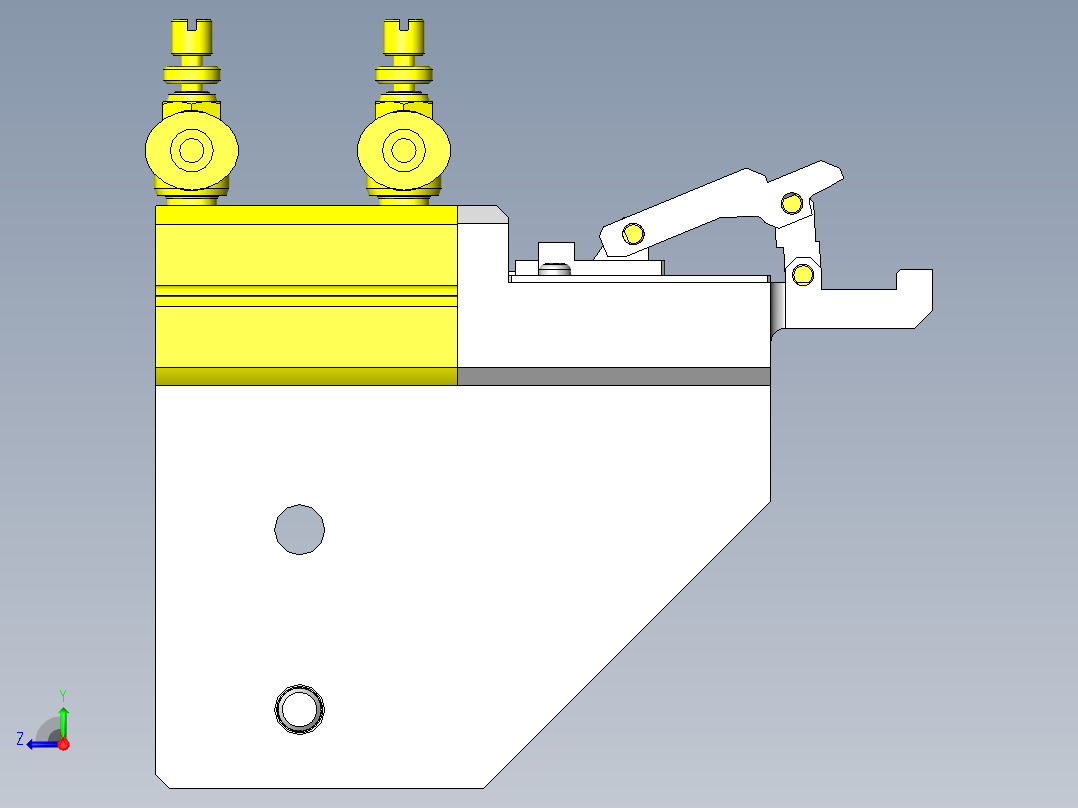 薄片、薄板用夹头右视图