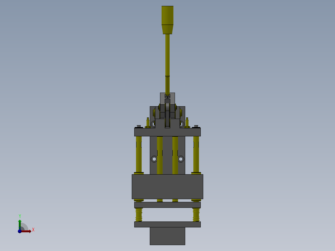 标签压接夹具前视图