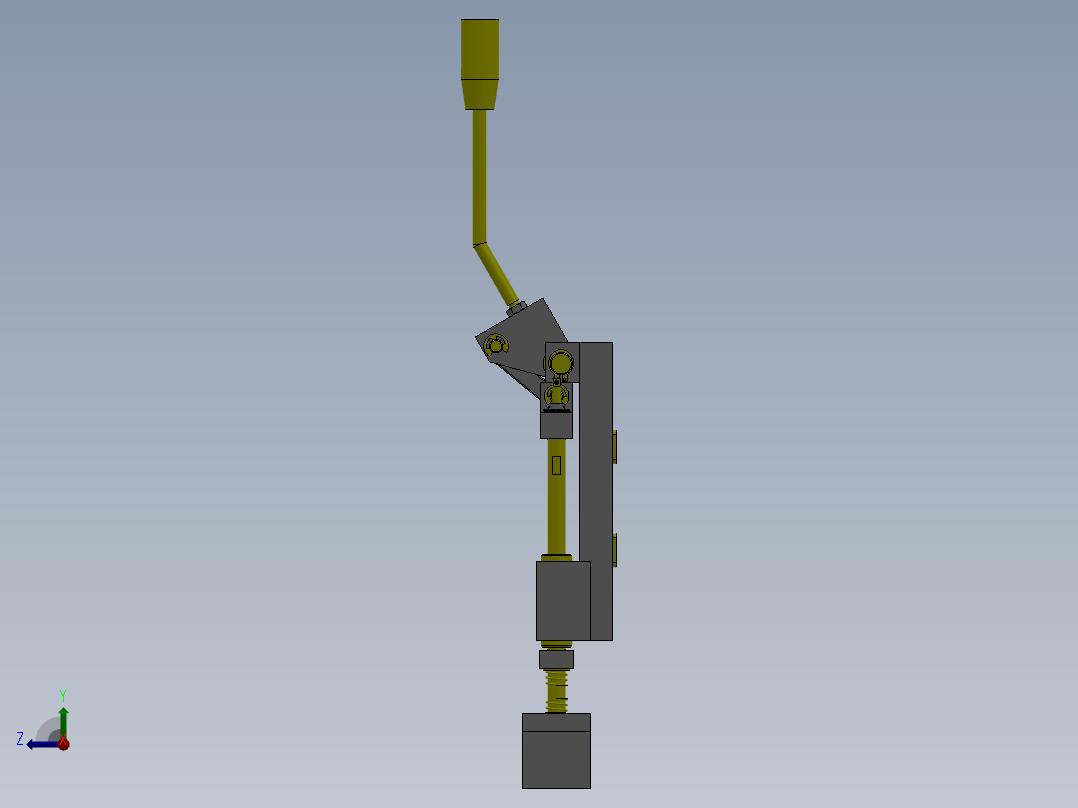 标签压接夹具右视图