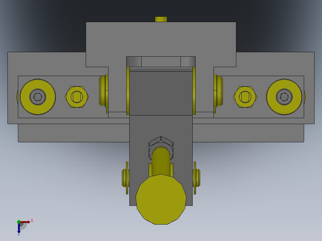 标签压接夹具俯视图