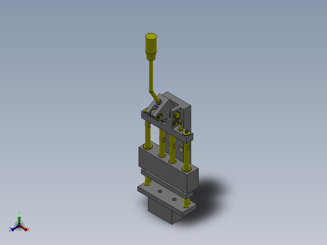 标签压接夹具正等轴测图