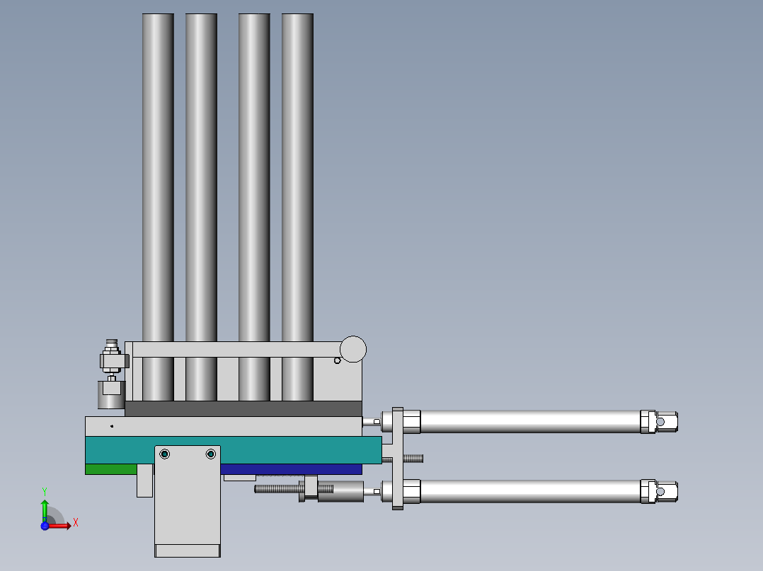 多管轴承上料机构sw16可编辑前视图