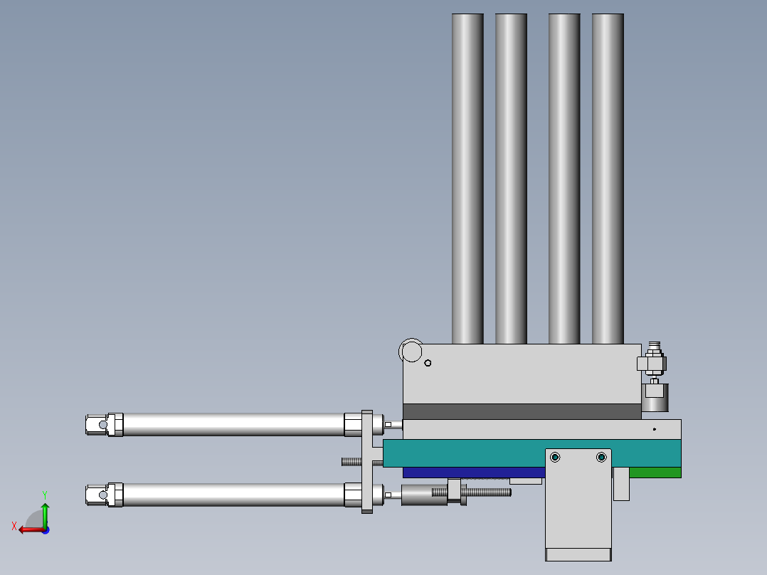 多管轴承上料机构sw16可编辑后视图