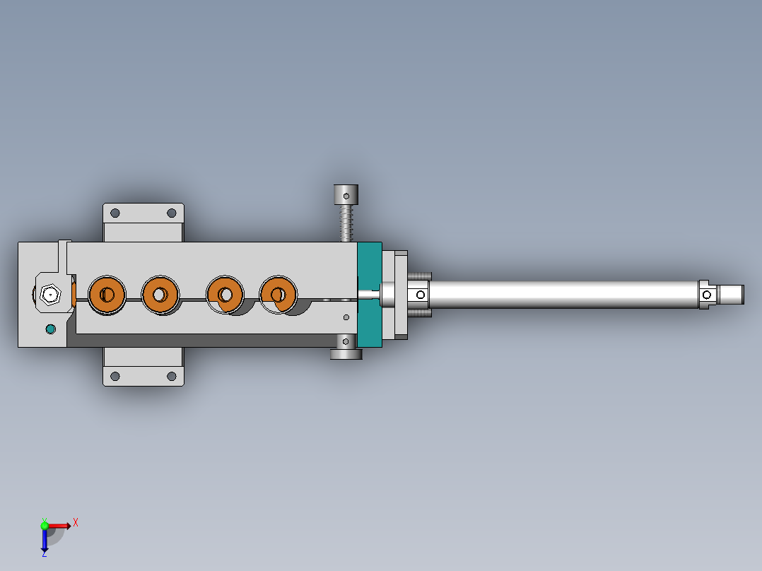 多管轴承上料机构sw16可编辑俯视图
