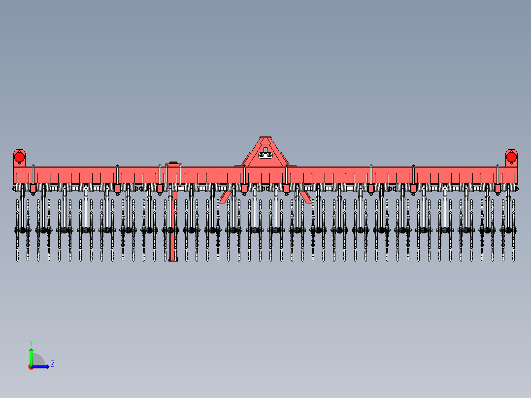 旋转锄3D图纸3D模型左视图