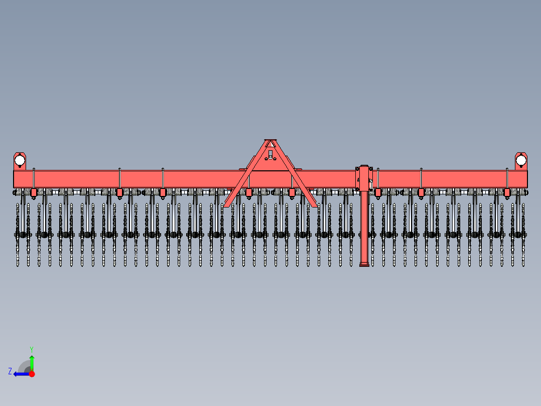 旋转锄3D图纸3D模型右视图