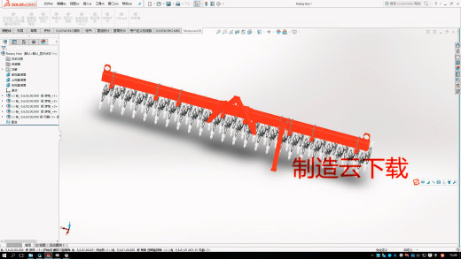 旋转锄3D图纸3D模型缩略图