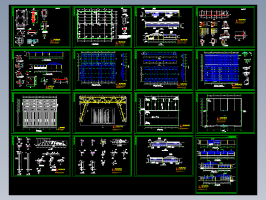 搅拌站建筑结构全套总图16张