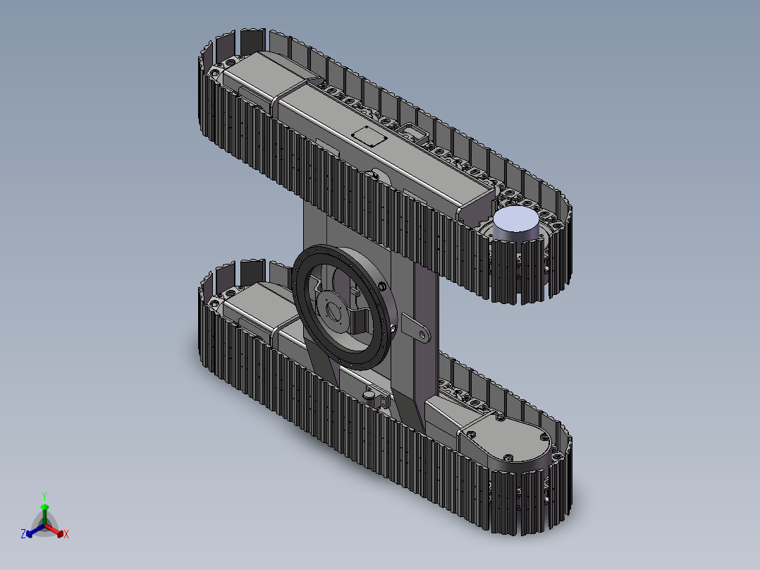 履带车底盘设计3D图纸 三维3d SW图纸正等轴测图