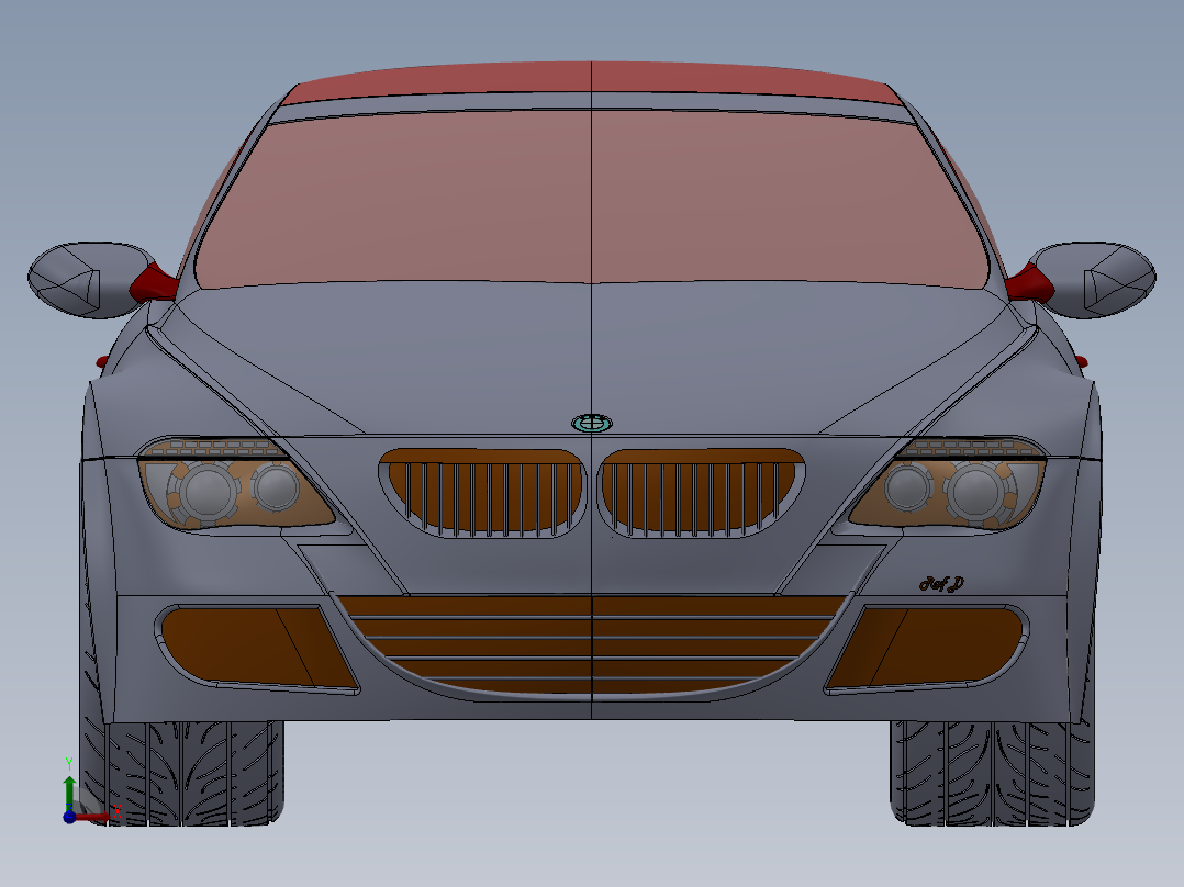 宝马M6汽车前视图