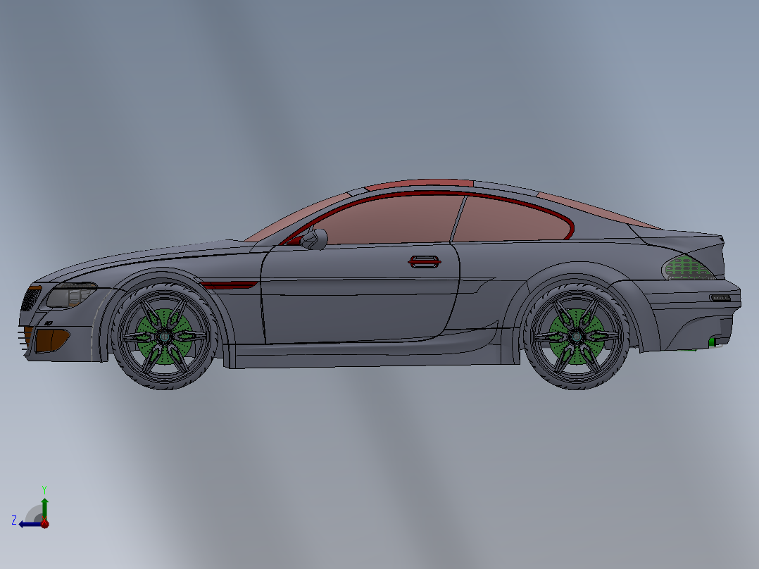 宝马M6汽车右视图