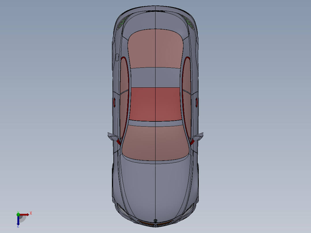 宝马M6汽车俯视图