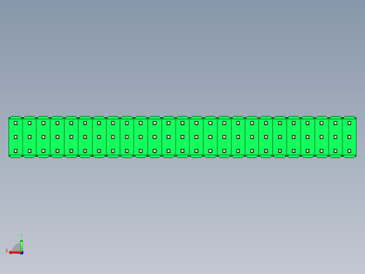 彩色公头100mil（2.54mm）系列-DS1021_green_3x25p_100mil_Type43_rev1.0后视缩略图