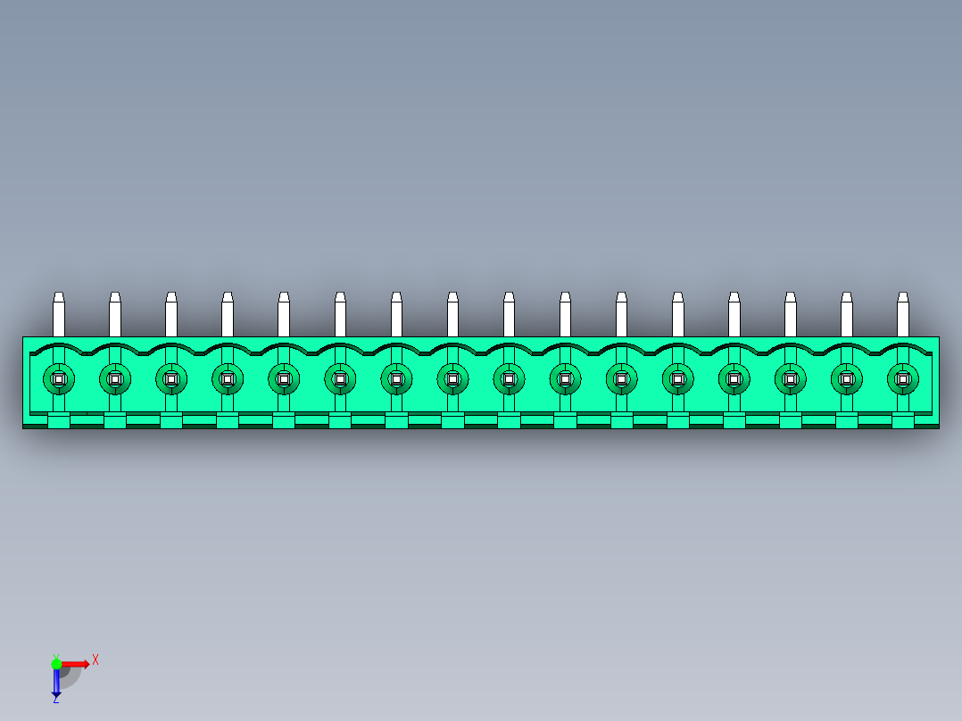 DEGSON 2EDG 系列 5.0mm 可插拔接线端子组-2EDGRC-5.0-16P-14-00AH俯视图