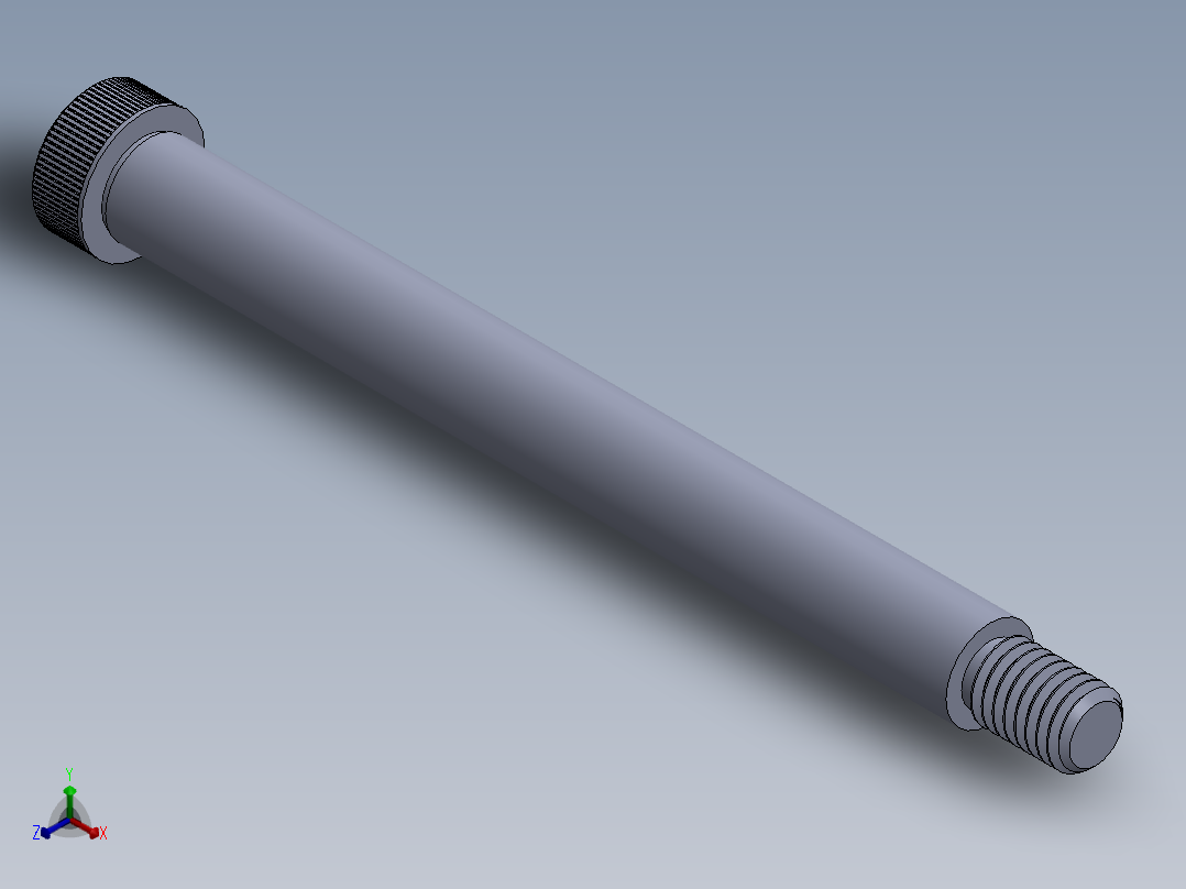 内六角螺螺栓-SB 0.500-13 x6.SLDPRT正等轴测图