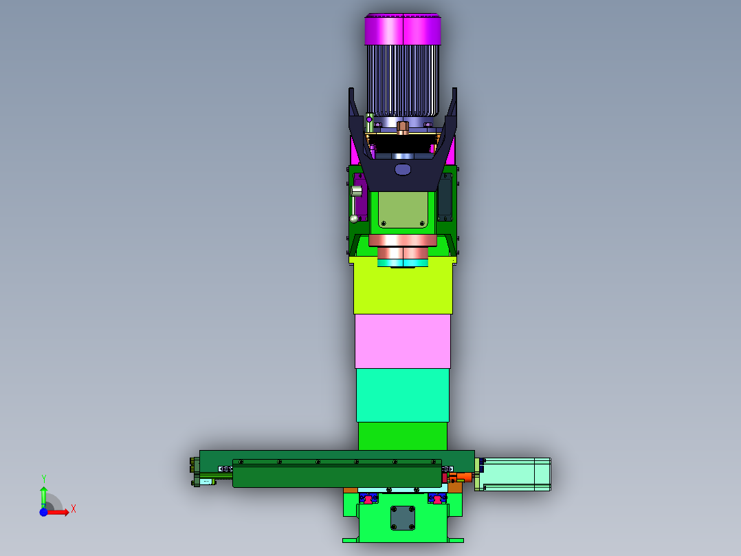 立式升降台实训数控铣床前视图