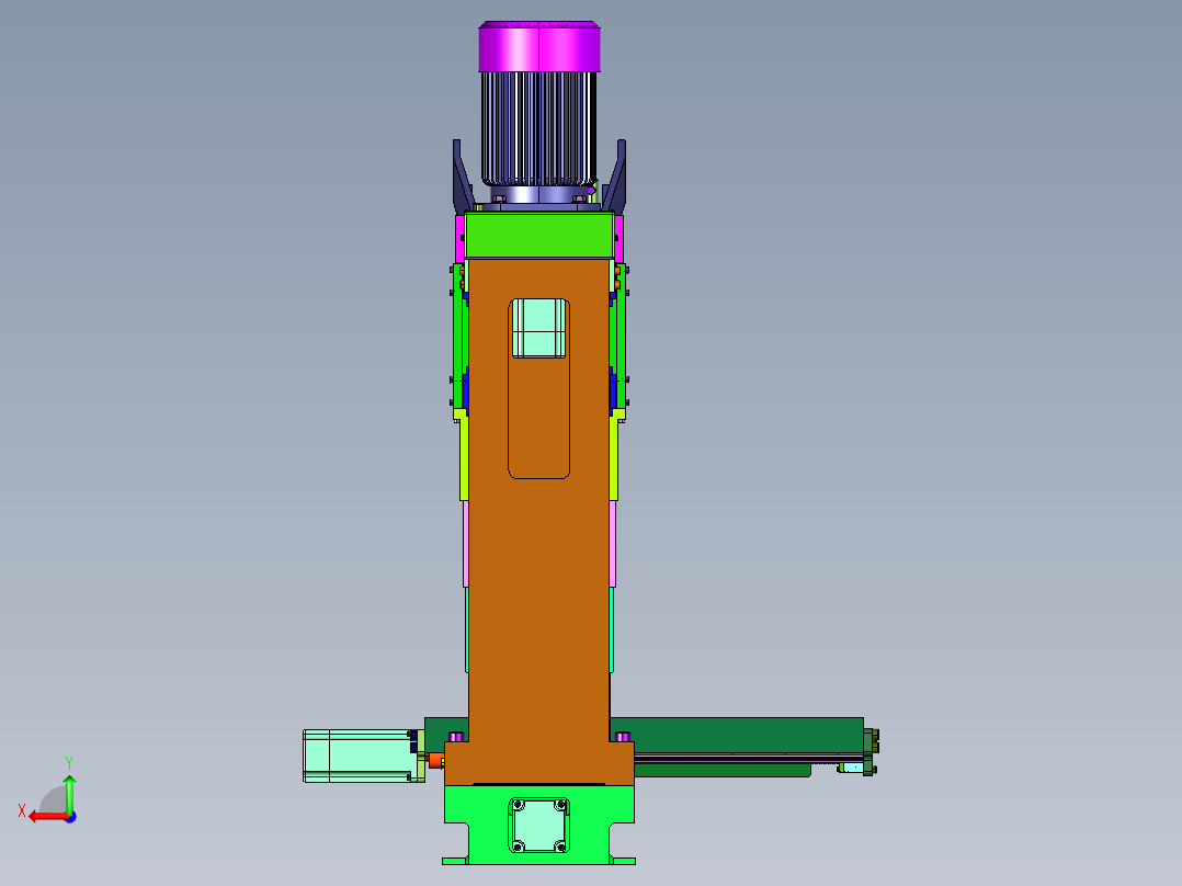 立式升降台实训数控铣床后视图