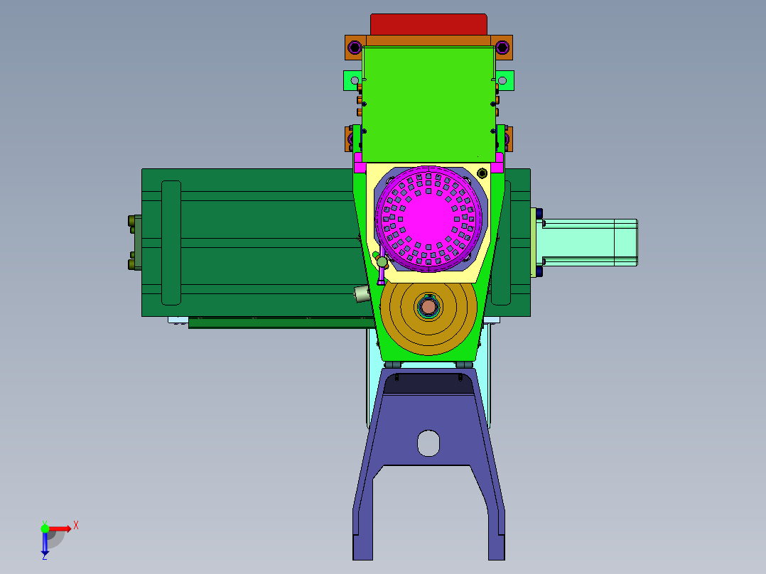 立式升降台实训数控铣床俯视图