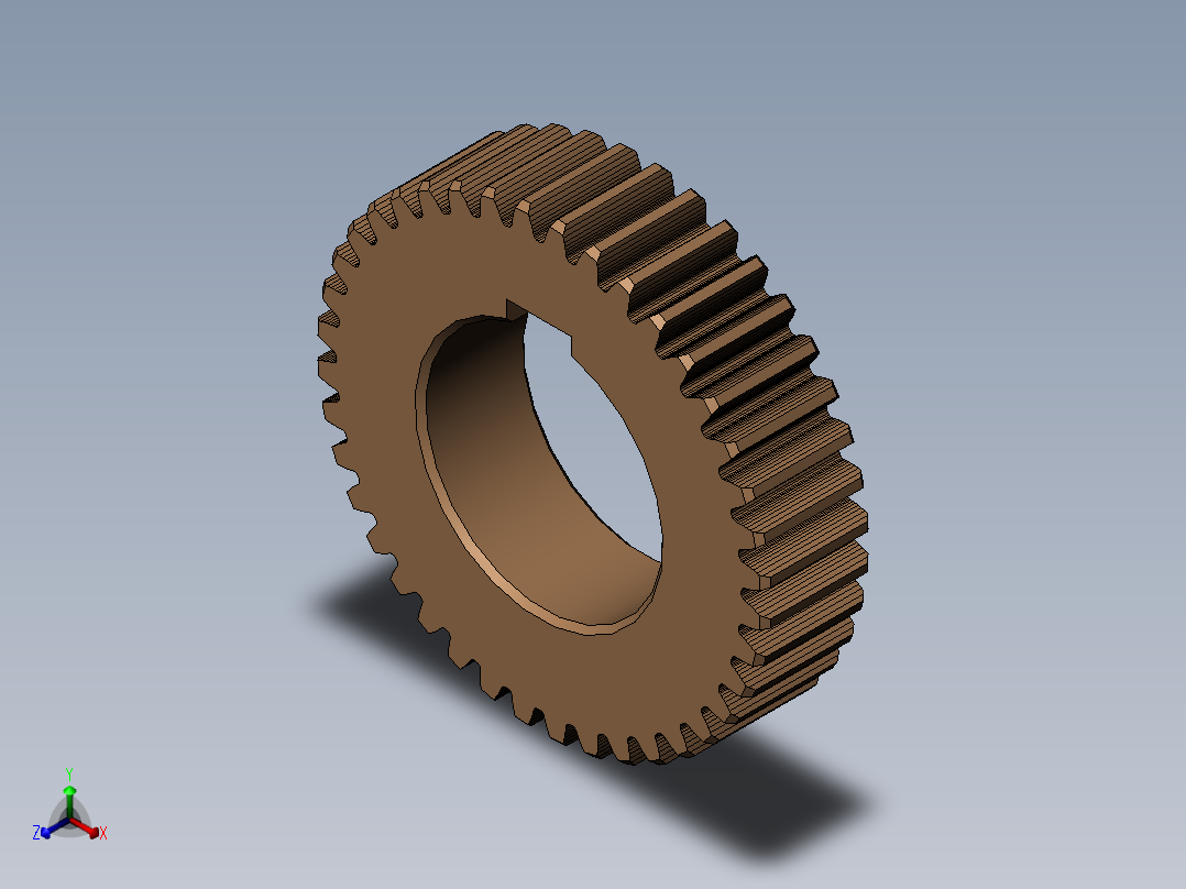 小齿轮 m=2 z=40正等轴测图