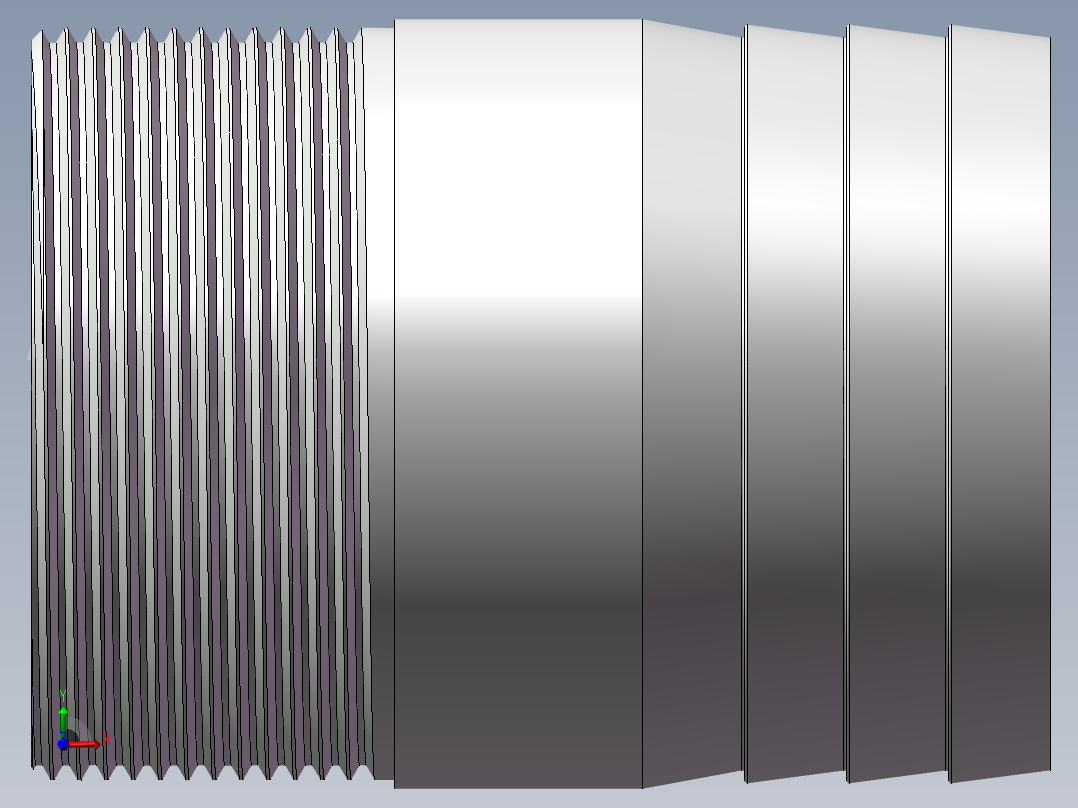 水管接头-直通 DN50前视图