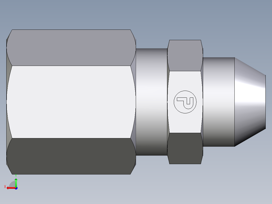 卡套式工业通用硬管接头EO_Weld_connector_AS06L71后视图