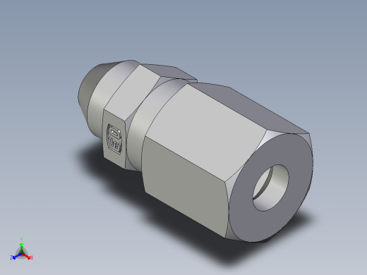 卡套式工业通用硬管接头EO_Weld_connector_AS06L71正等轴测缩略图