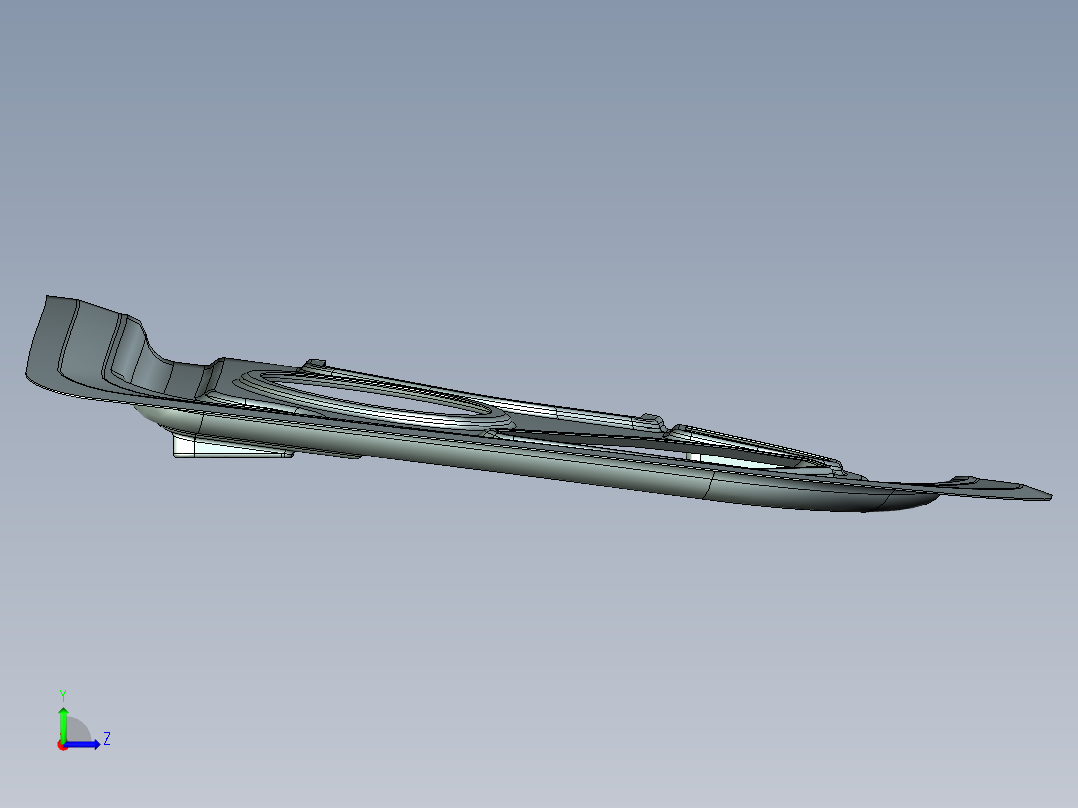 汽车引擎盖设计--creo左视图