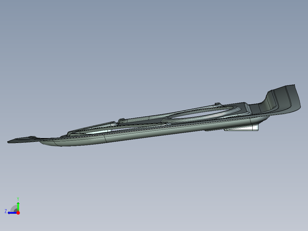 汽车引擎盖设计--creo右视图