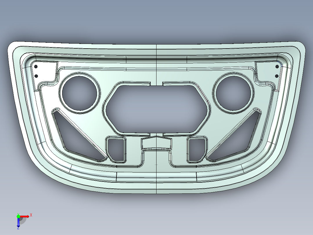汽车引擎盖设计--creo俯视图