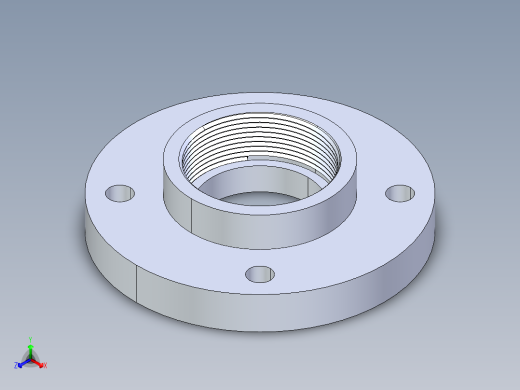 CPVC管件24-Sch80_Flange One-Piece_FPT_9852-030_3in正等轴测缩略图