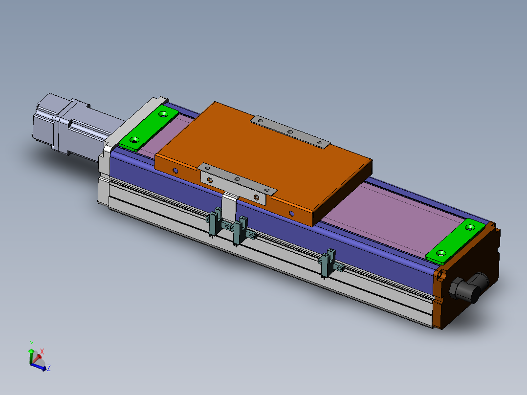 MCH丝杆全封闭MCH12-BC-100W主视图