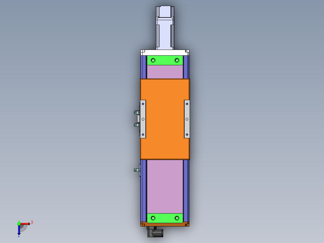 MCH丝杆全封闭MCH12-BC-100W俯视图