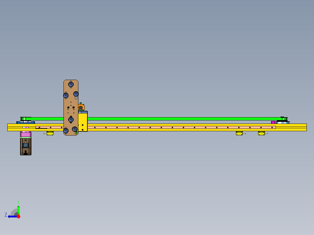 伺服移动气动抓手右视图