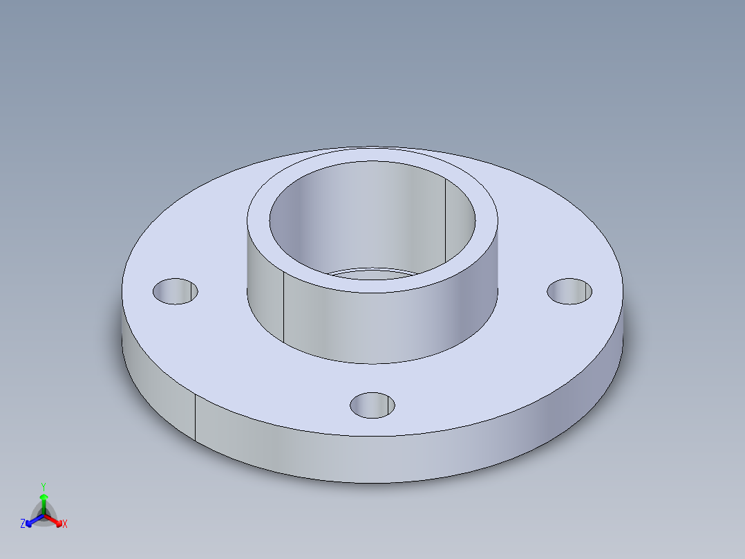 CPVC管件23-Sch80_Flange One-Piece_SOC_9851-025_2.5in主视图