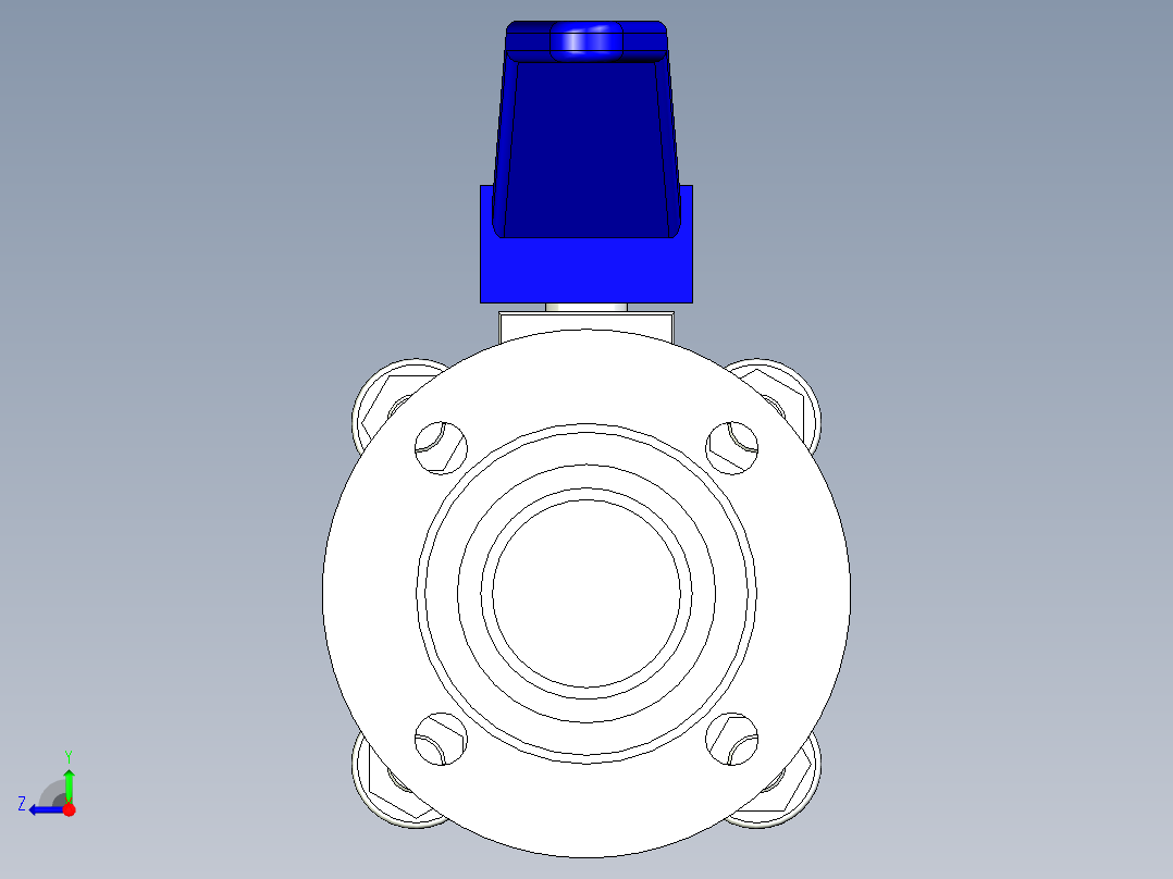 阀门模型-DN32____(____)右视图