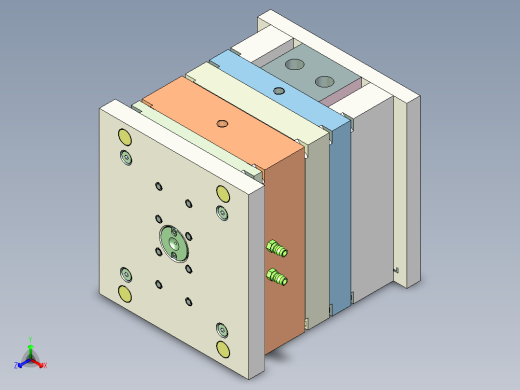 一套经典K胶盖子模具图