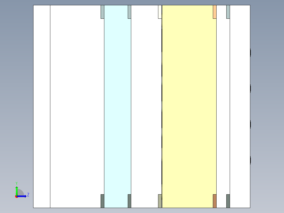 一套经典K胶盖子模具图左视图
