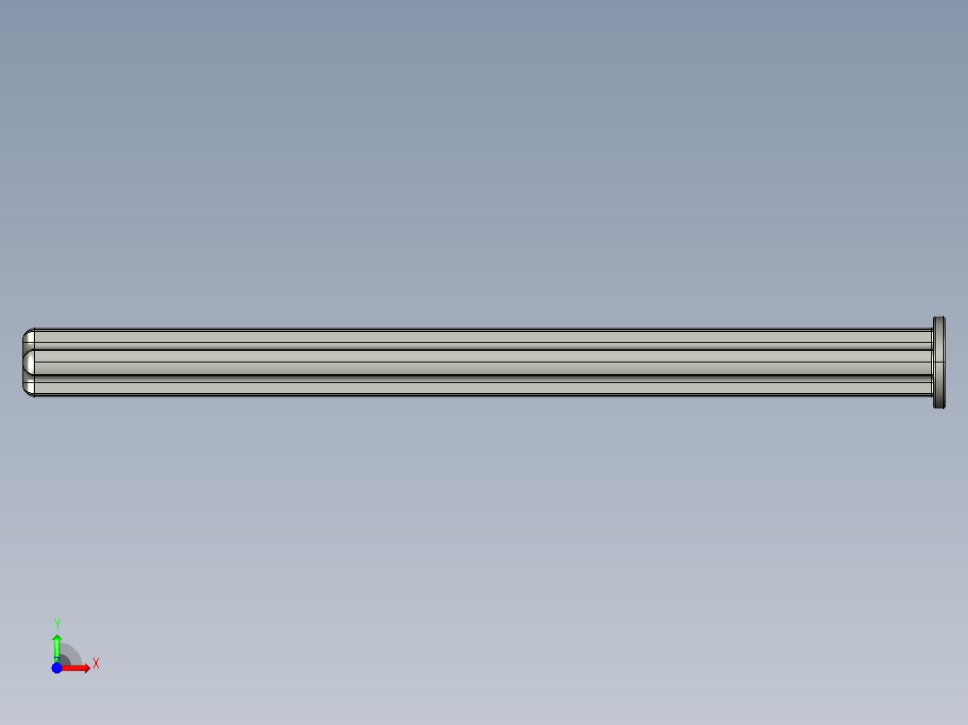 乐高机械组车桥-55013 Black Technic Axle 8 with Stop.IGS前视图