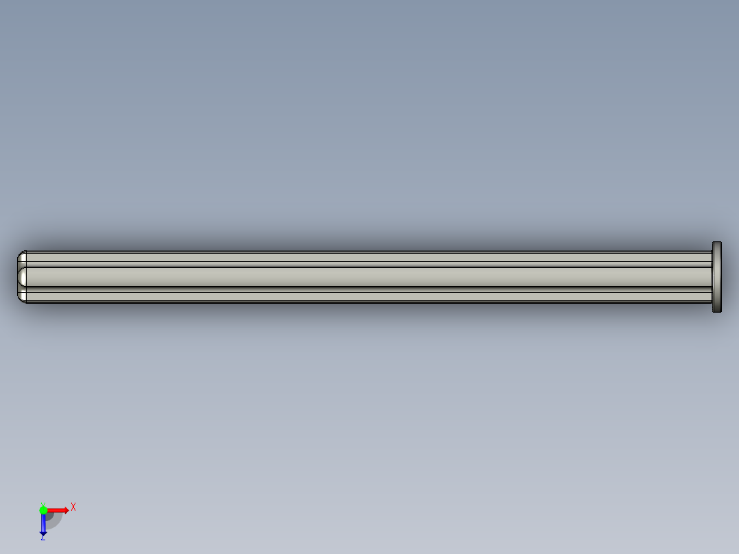 乐高机械组车桥-55013 Black Technic Axle 8 with Stop.IGS俯视图