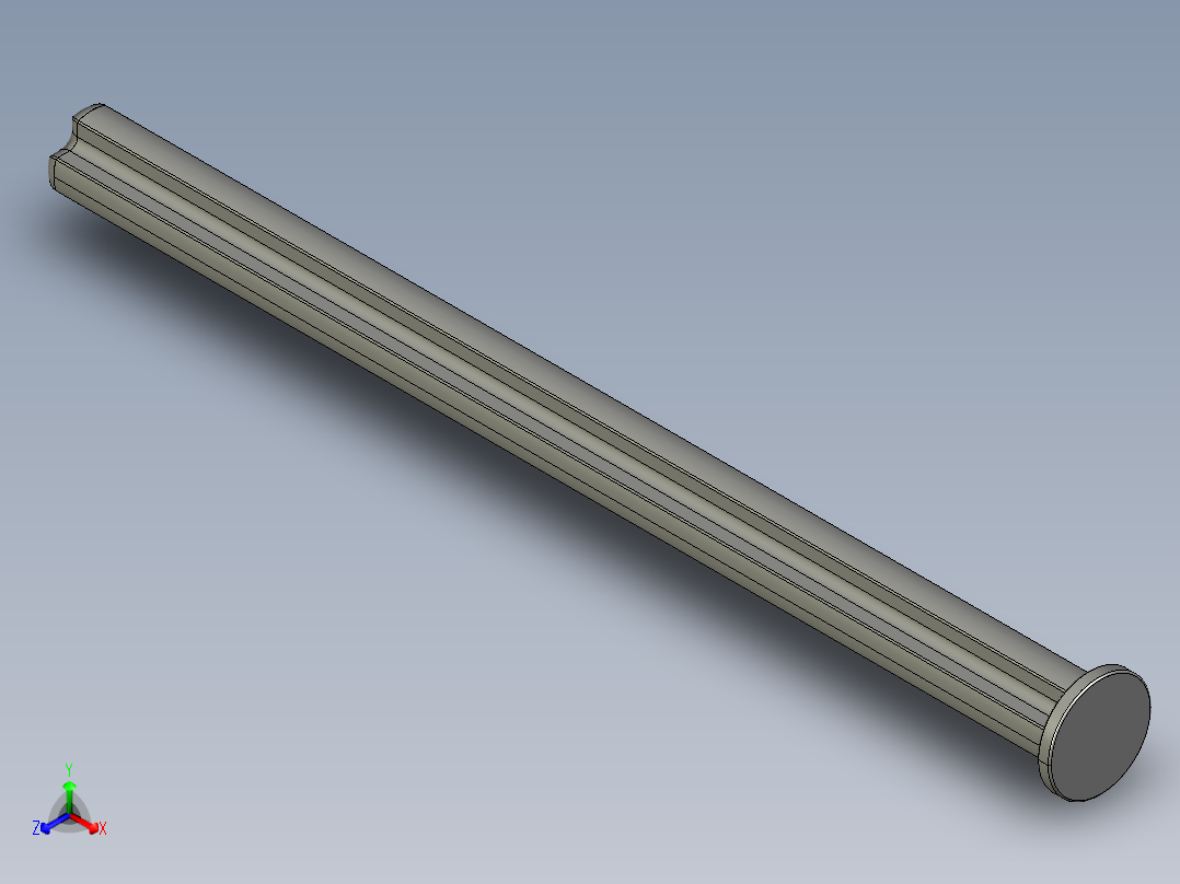 乐高机械组车桥-55013 Black Technic Axle 8 with Stop.IGS正等轴测图