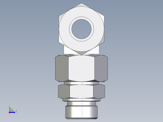卡套式工业通用硬管接头EO_Assembled_adjustable_standpipe_branch_tee_EVT25SM71左视缩略图